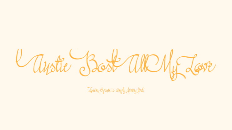 Austie Bost All My Love Font