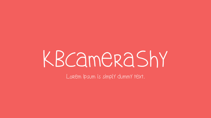 KBCameraShy Font