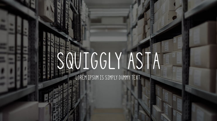 Squiggly Asta Font