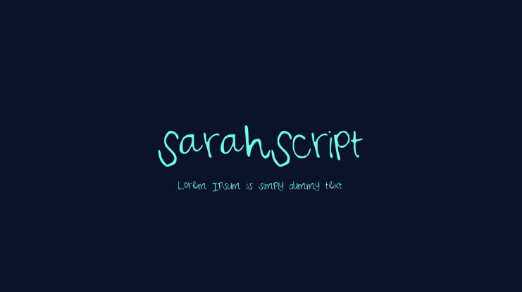 SarahScript Font
