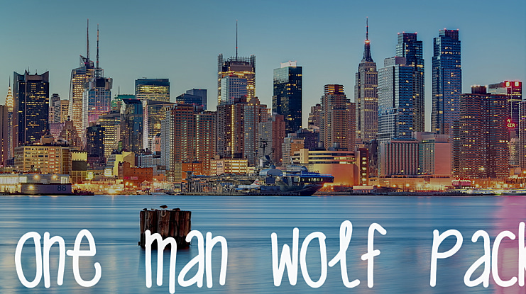 one man wolf pack Font