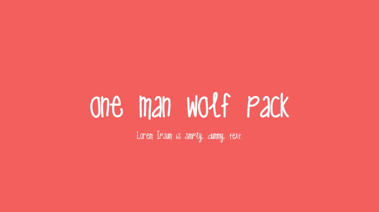 one man wolf pack Font