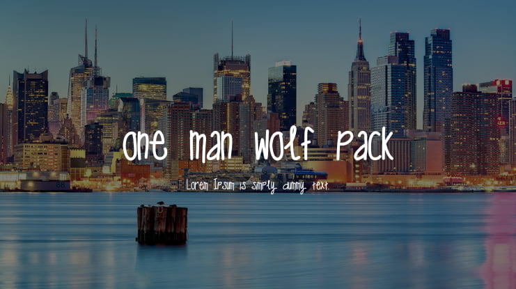 one man wolf pack Font