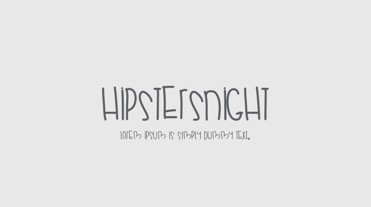 HipstersNight Font