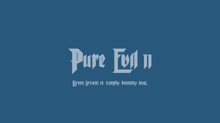 Pure Evil 2 Font