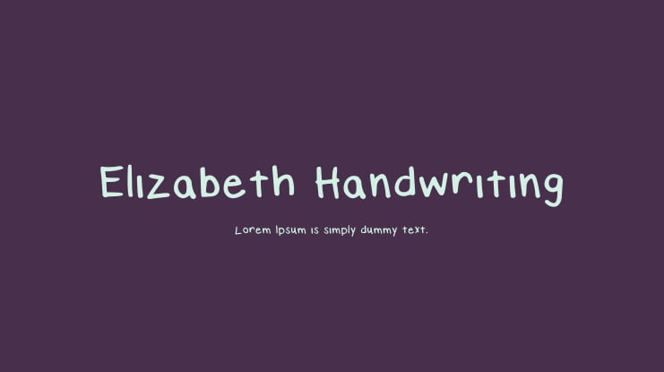 Elizabeth Handwriting Font
