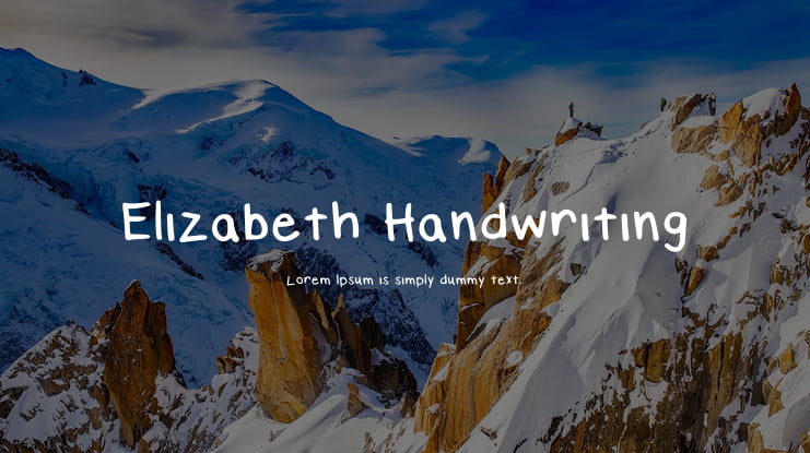 Elizabeth Handwriting Font