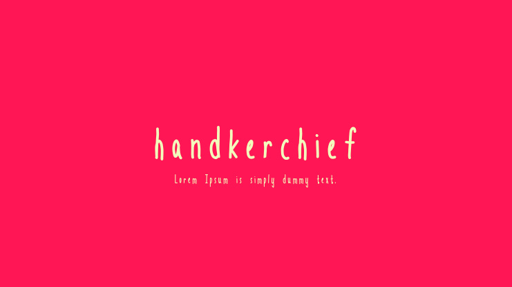 handkerchief Font