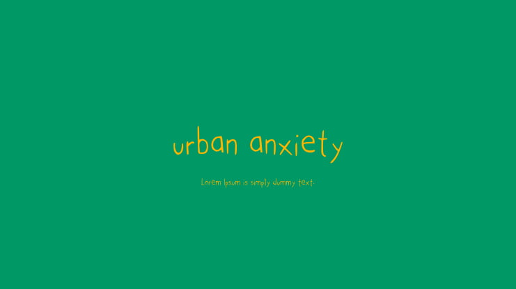 urban anxiety Font