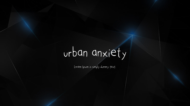 urban anxiety Font