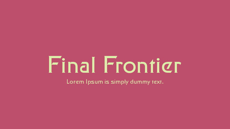 Final Frontier Font