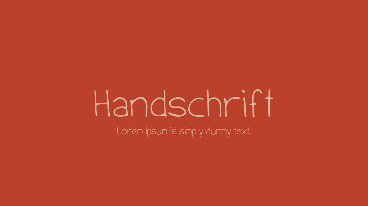 Handschrift Font