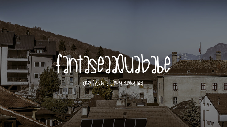 FantaseaAquaBabe Font