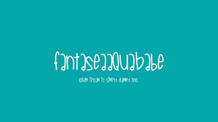 FantaseaAquaBabe Font