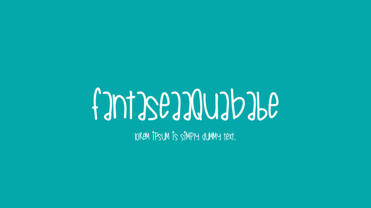 FantaseaAquaBabe Font