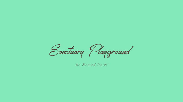Sanctuary Playground Font