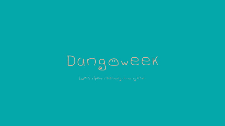 Dangoweek Font