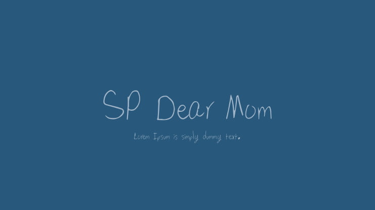 SP Dear Mom Font