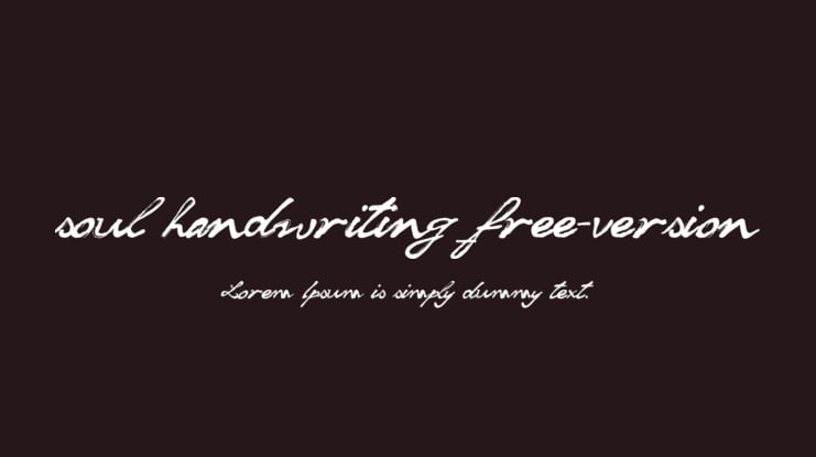 soul handwriting_free-version Font