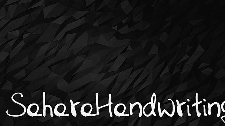 SaharaHandwriting Font