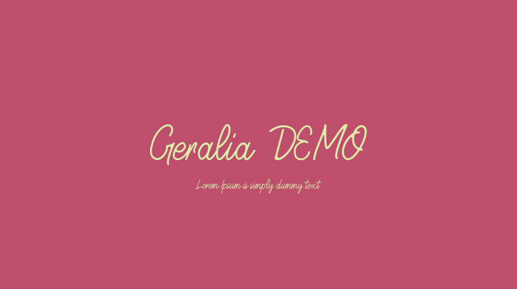 Geralia  DEMO Font