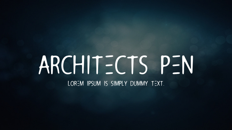 Architects Pen Font