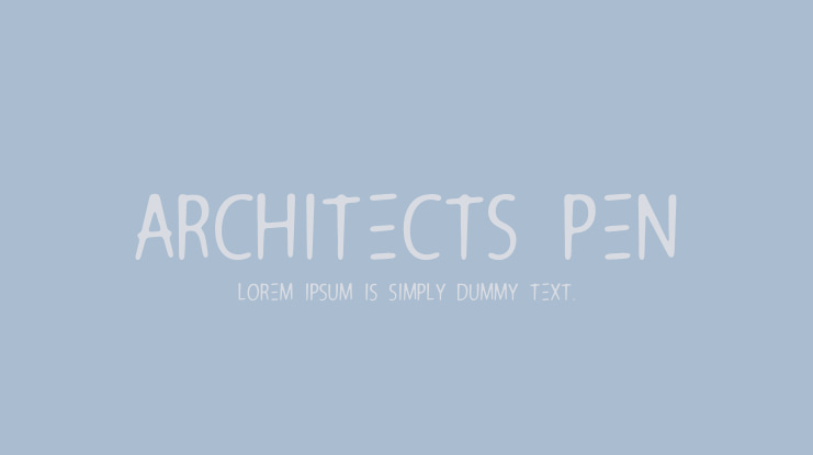 Architects Pen Font