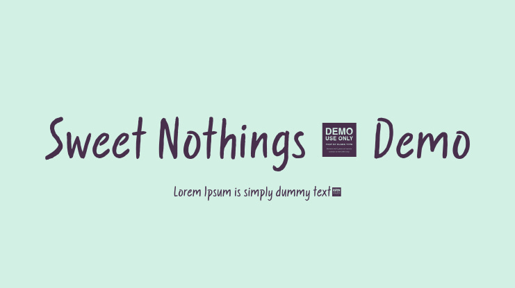 Sweet Nothings - Demo Font
