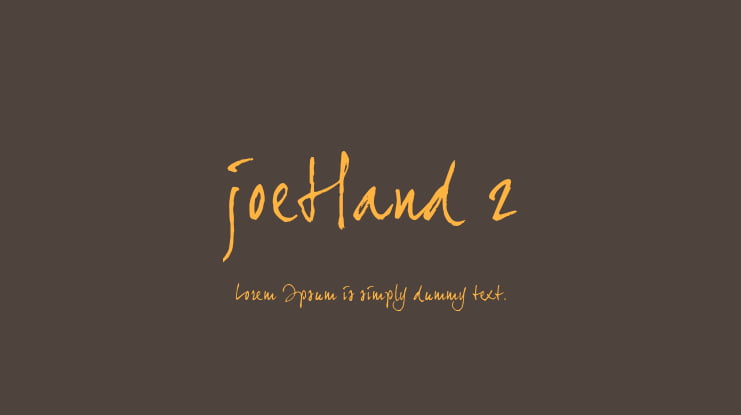 joeHand 2 Font