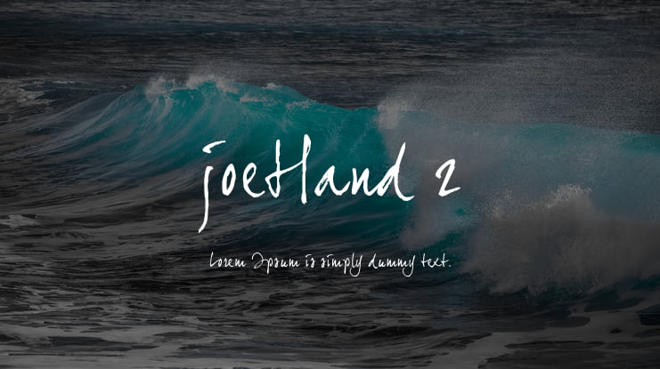 joeHand 2 Font