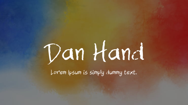 Dan Hand Font