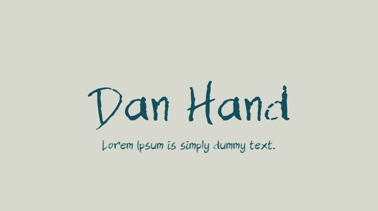 Dan Hand Font