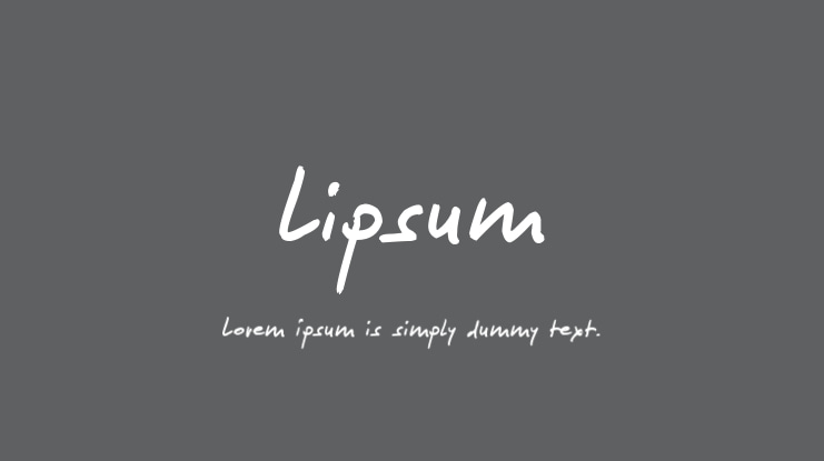 Lipsum Font