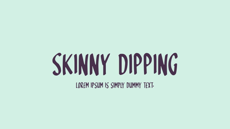 Skinny Dipping Font