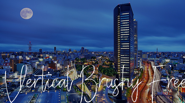 Vertical Brushy Free Font