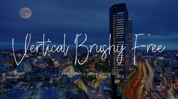 Vertical Brushy Free Font