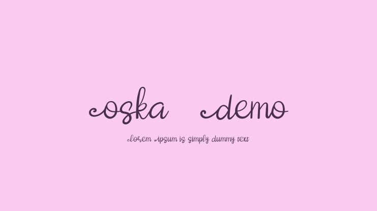 Oska- Demo Font