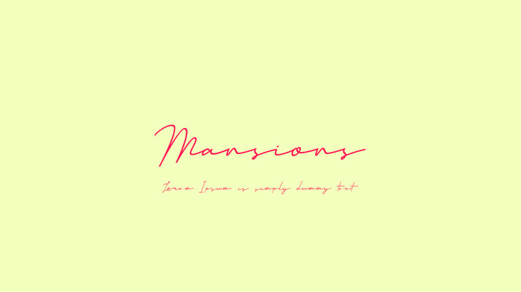 Mansions Font