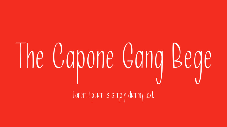The Capone Gang Bege Font
