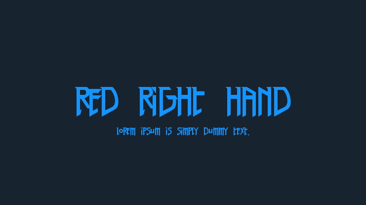 Red Right Hand Font