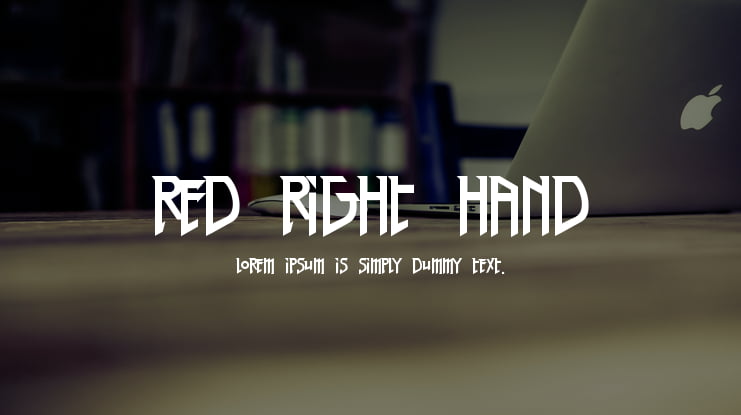 Red Right Hand Font