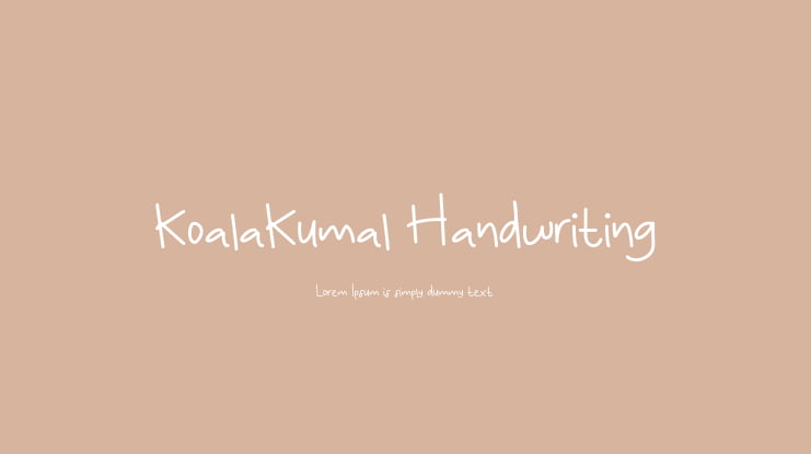 KoalaKumal Handwriting Font