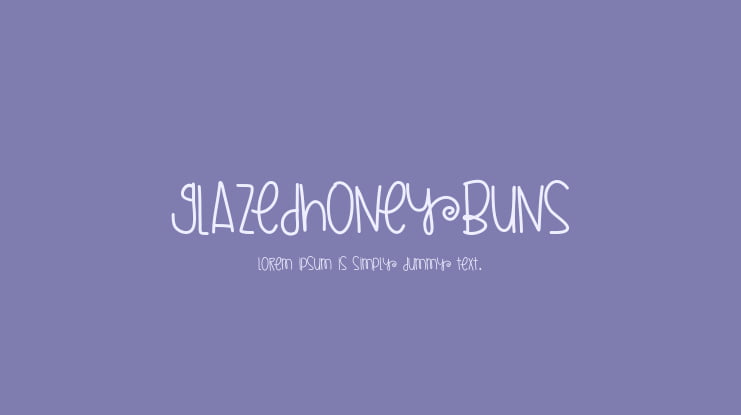GlazedHoneyBuns Font