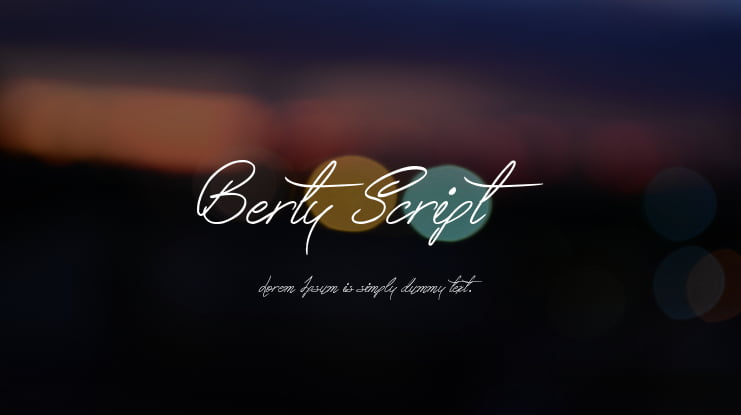 Berty Script Font