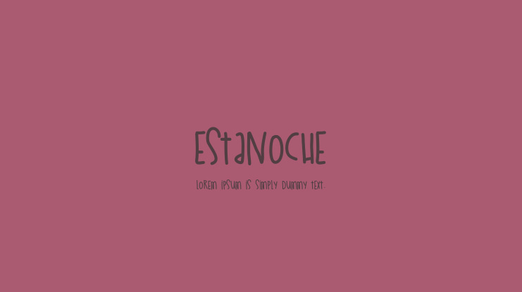 EstaNoche Font