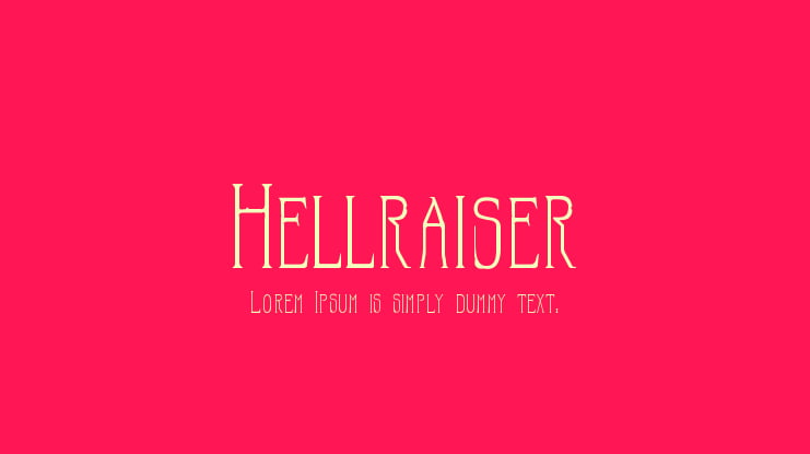 Hellraiser Font Family