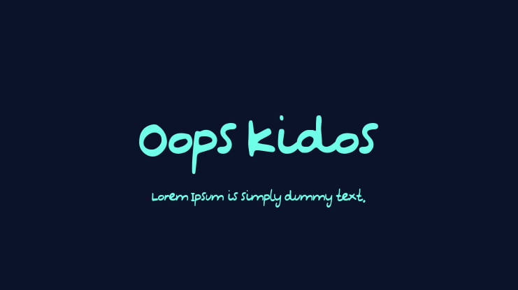 Oops Kidos Font