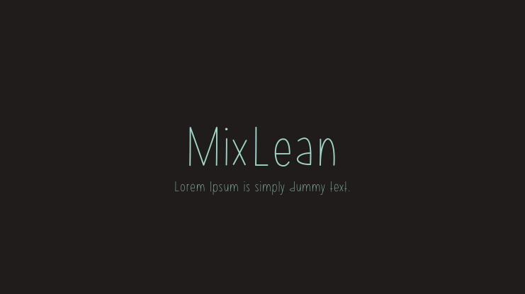 MixLean Font
