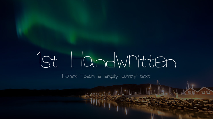 1st Handwritten Font