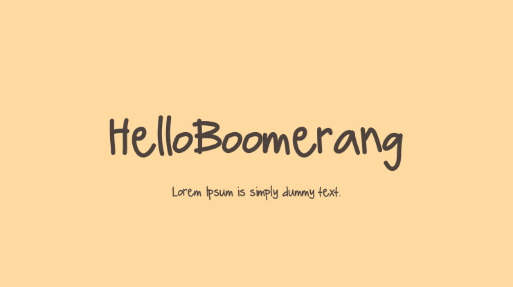 HelloBoomerang Font